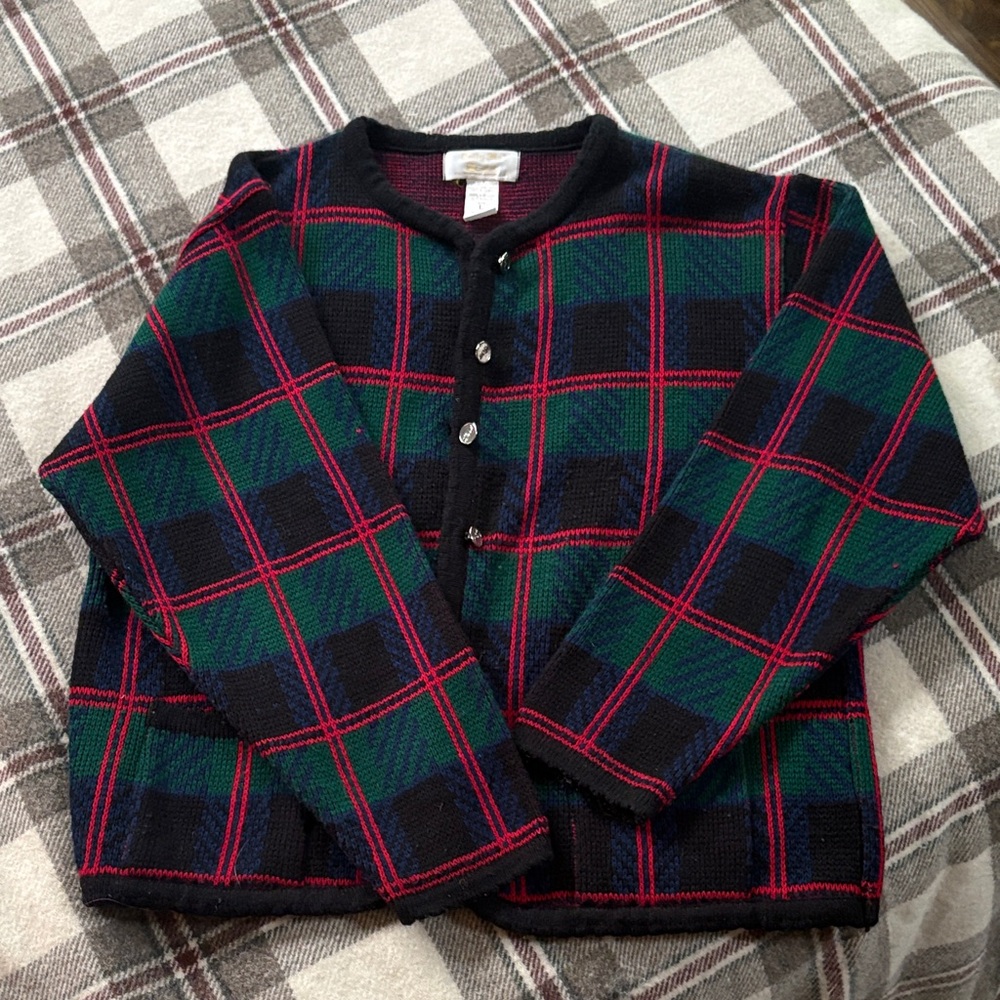 Tally Ho Red and Black Striped Knit Sweater